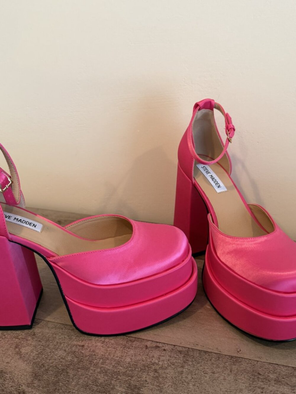 Steve Madden | Pink Satin Charlize Heels - Picture 7 of 11